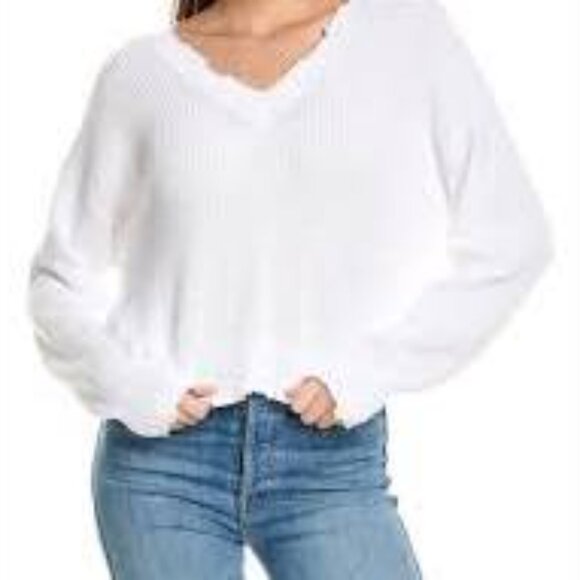 2 NWT - 525 AMERICA DISTRESSED SHAKER V-NECK SWEATER (SOLD OUT ON REVOLVE) - Picture 3 of 12